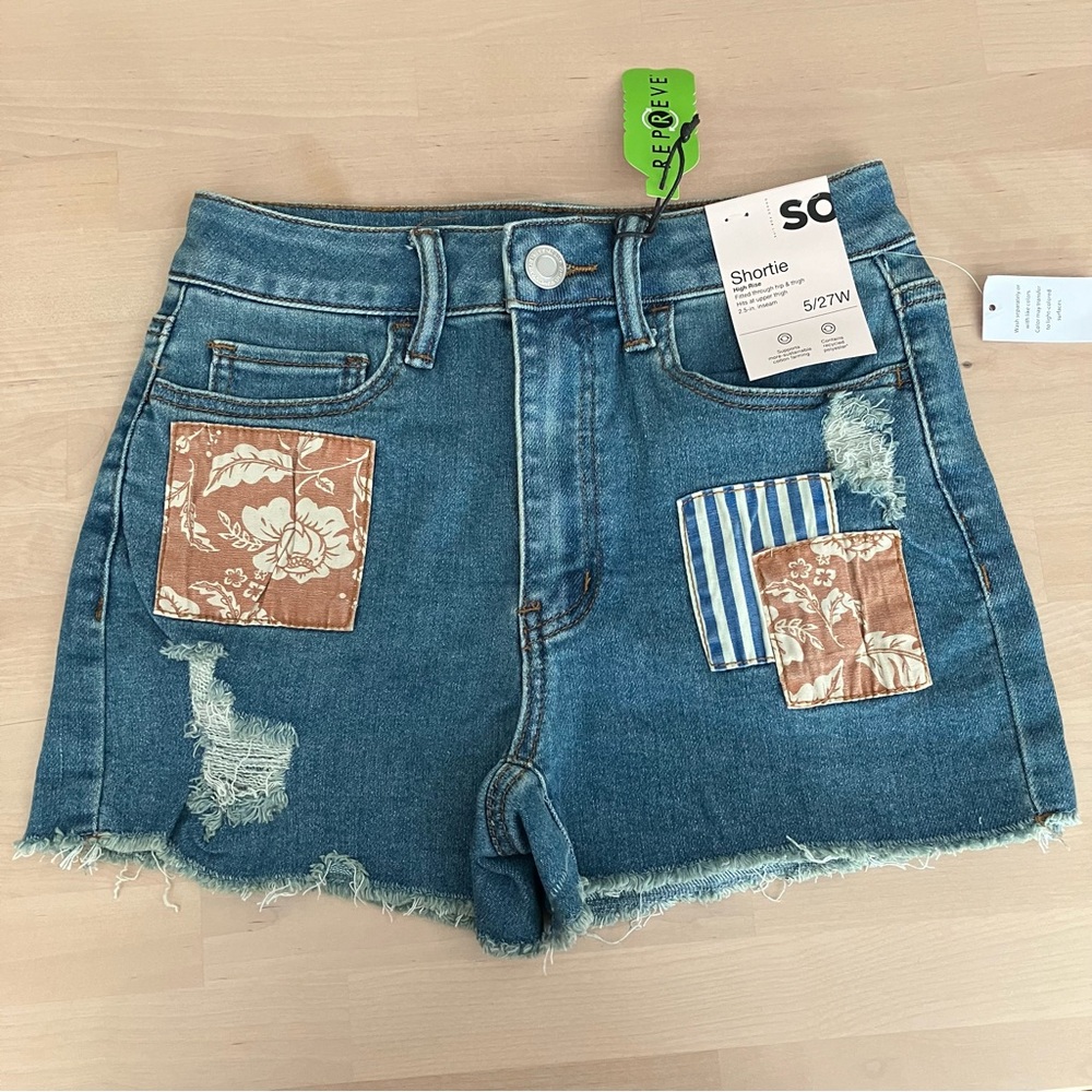 NWT Distressed Denim Shorts